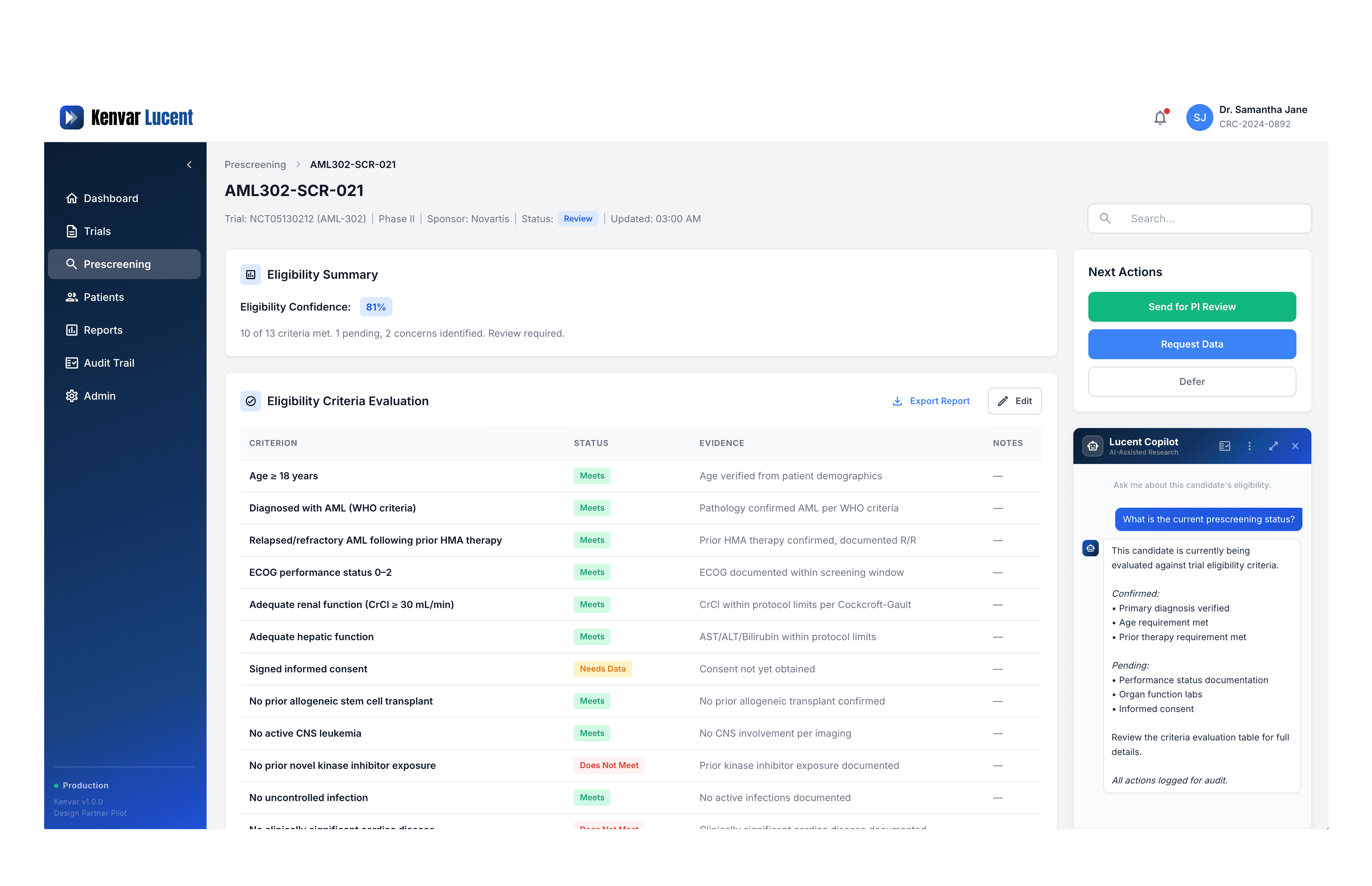 Eligibility Detail View